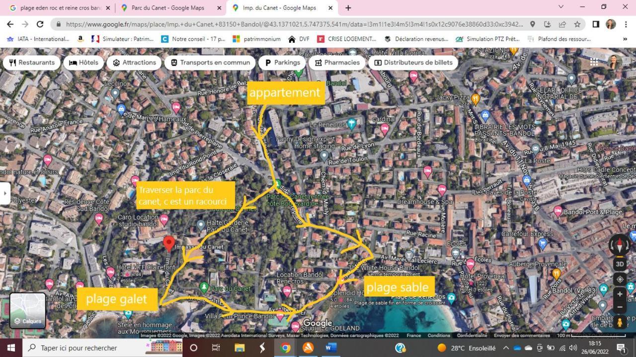 T2 30 M2 Avec Jardin Proche Des Plages Bandol Esterno foto